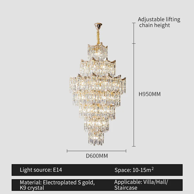 Afralia™ Modern Crystal Chandelier | Luxury Living Room Diningroom Bedroom Lamp