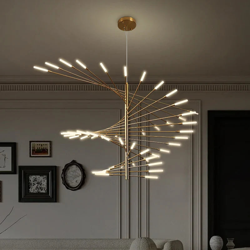 Afralia™ LED Fireworks Ceiling Pendant Light - Modern Luxury Dimmable Room Decoration