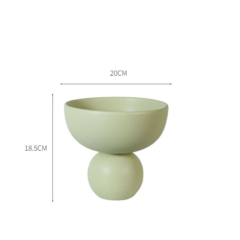 Afralia™ Ceramic Fruits Bowl Tray, Breakfast Dinner Plates, Hotel Restaurant Fruit Plate