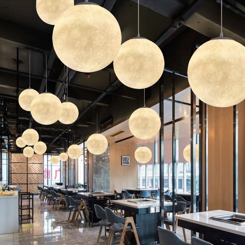 Afralia™ Nordic Moon Pendant Lights for Home Decor & Restaurant Chandelier