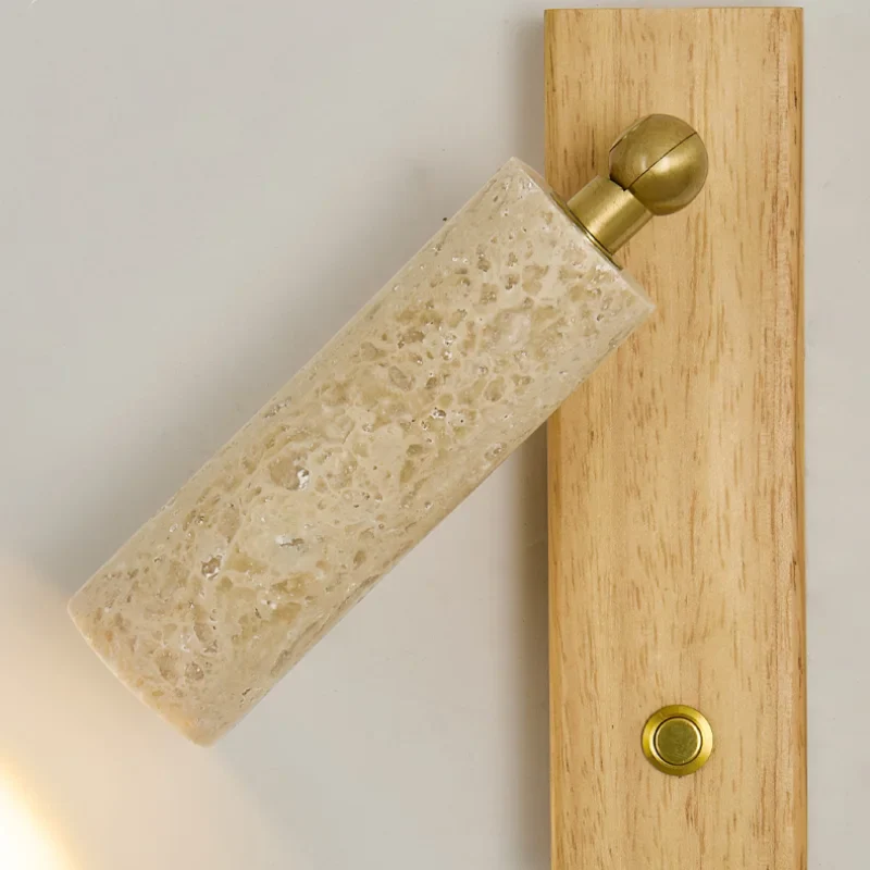 Afralia™ Travertine LED Wall Lamp - Modern Nordic Design, Copper Finish