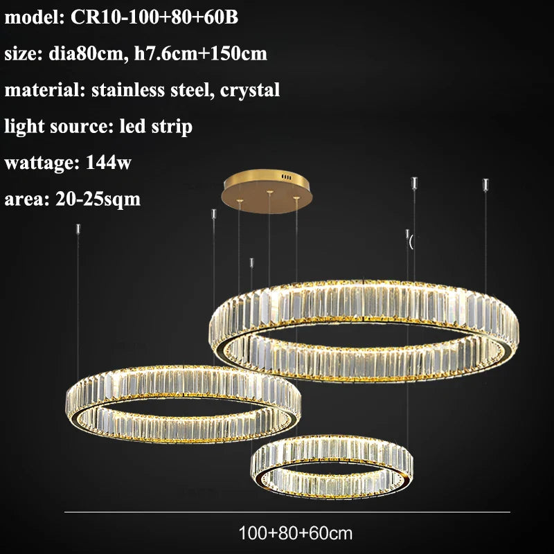 Afralia™ Modern Crystal Chandelier for Living Room Bedroom Kitchen Dining Room