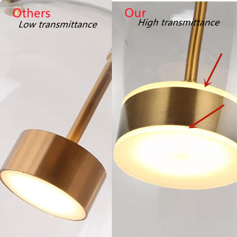 Afralia™ Glass Bubble Ball LED Chandelier Mickey Light for Modern Indoor Spaces