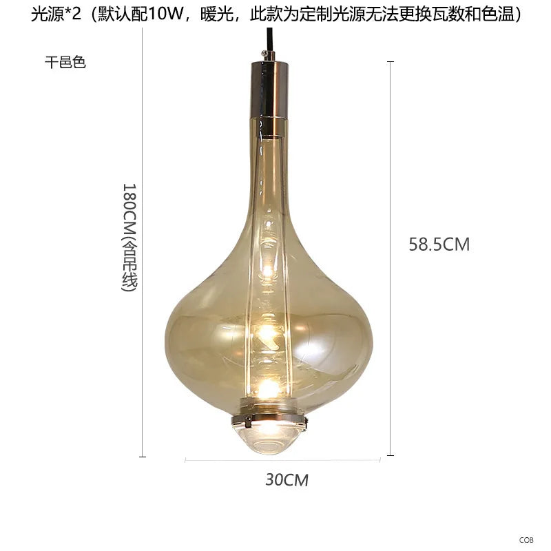 Afralia™ LED Glass Pendant Chandelier Ceiling Lamp - Italy Design