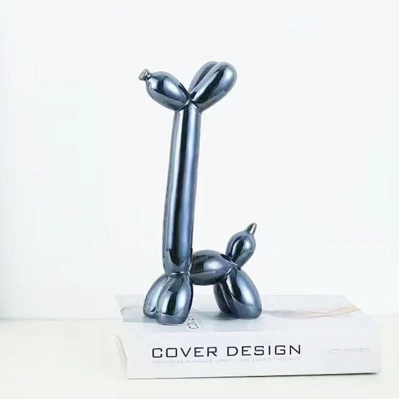 Afralia™ Abstract Ceramic Balloon Dog Sculpture for Home Office Décor