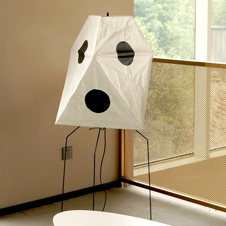 Afralia™ Wabi-sabi Noguchi Floor Lamp LED E27 Rice Paper Zen Art Lighting
