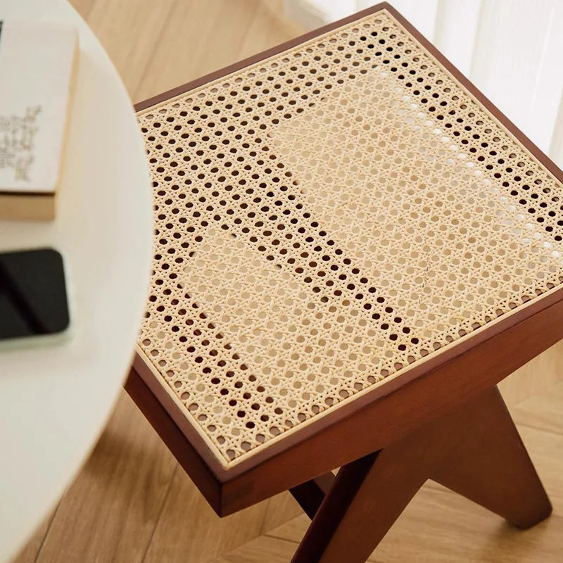 Afralia™ Oak Wood Hallway Ottoman: Modern Nordic Footrest for Bedroom and Entrance Hall