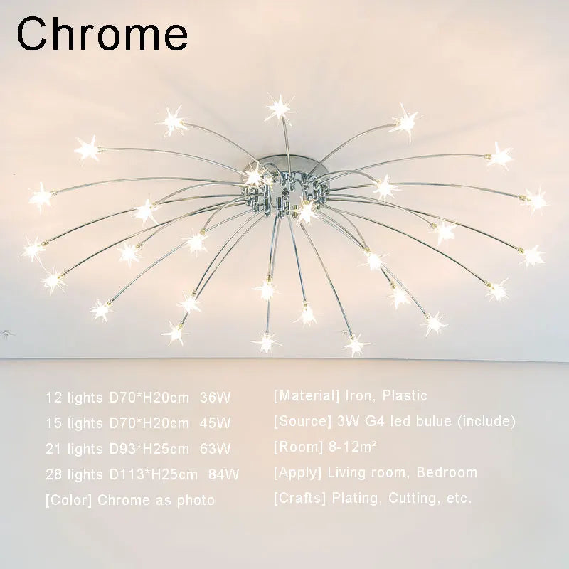 Afralia™ Chrome Metal LED Chandelier - Nordic Design Home Lighting for Living Room, Bedroom, Kitchen