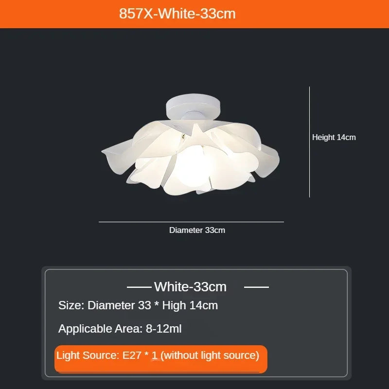 Afralia™ White Acrylic Flower Pendant Chandelier for Bedroom Living Dining LED Lighting