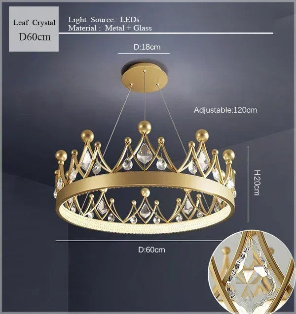 Afralia™ Nordic Princess LED Chandelier for Home Living Dining Bedroom - Simple Elegant Design