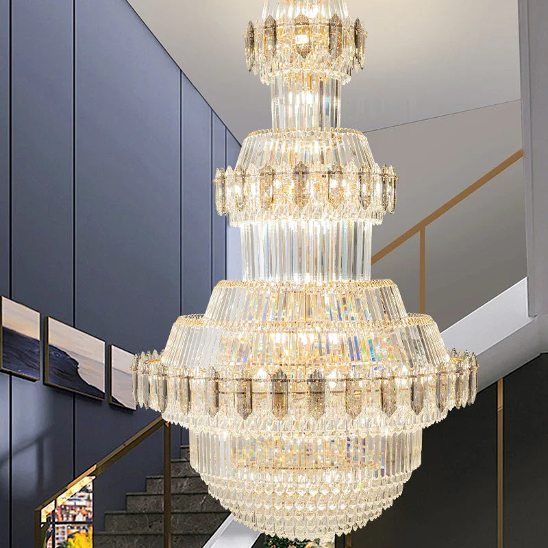Afralia™ Crystal Chandelier: Villa High Living Room Luxury Lighting