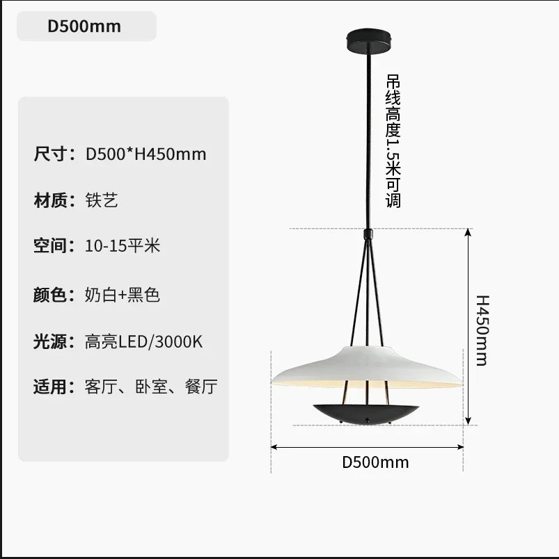 Afralia™ Modern Minimalist Black White Pendant Light for Restaurants and Studios