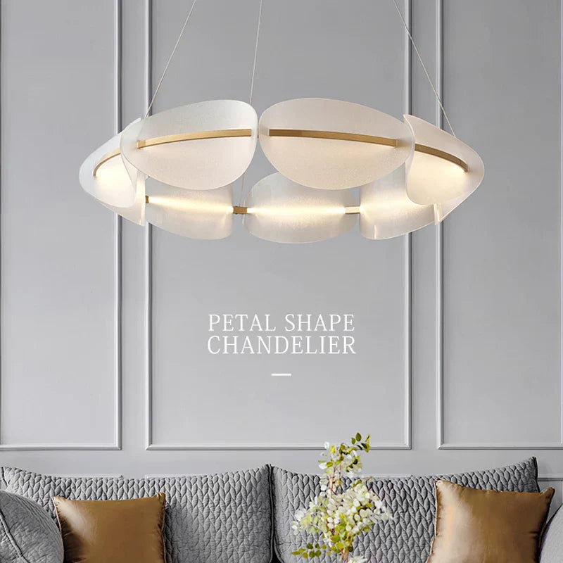 Afralia™ Circular Petal LED Chandelier for Home Decor - Nordic Luxury Lighting Fixtures