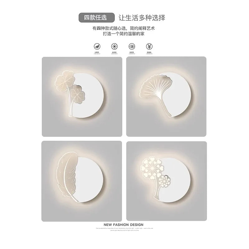 Afralia™ Luxury LED Wall Lamp for Bedroom and Living Room - Creative Acrylic Design