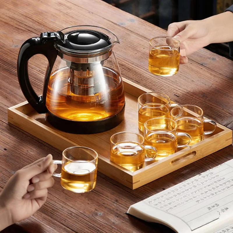 Afralia™ Glass Teapot - Large Capacity Filter Kung Fu Tea Set