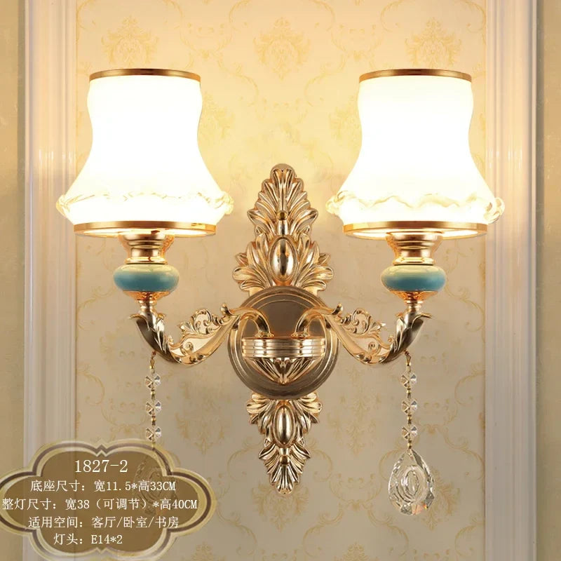 Afralia™ Crystal Wall Sconce Bedroom Lamp Indoor Modern Lighting Europen Style