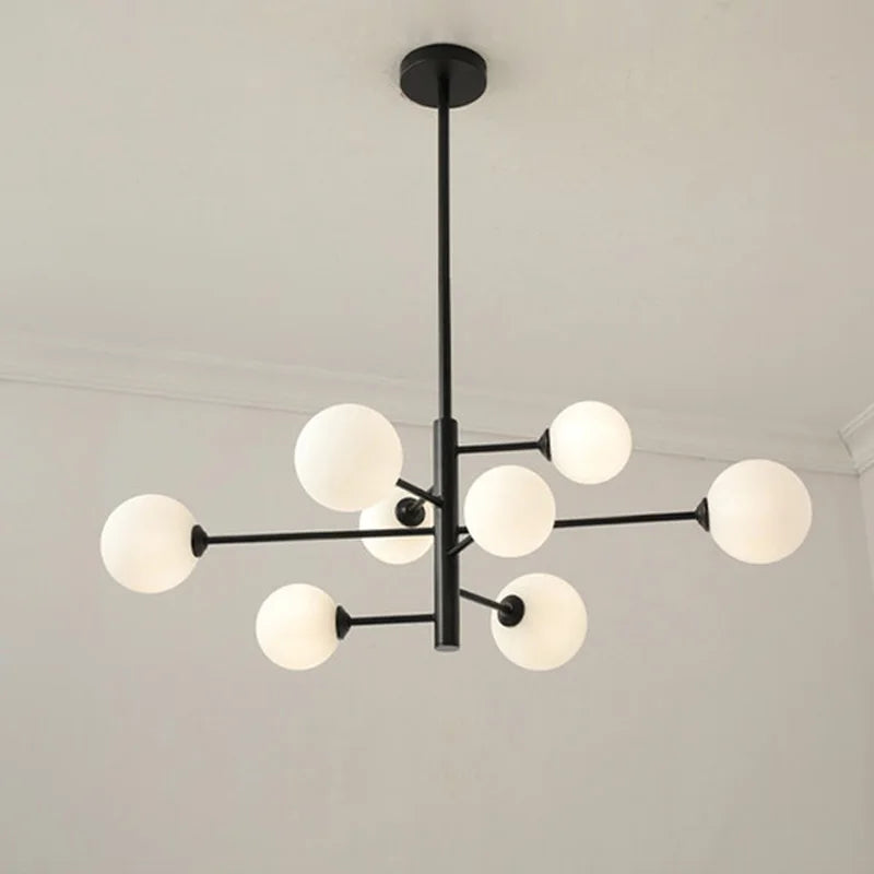 Afralia™ Glass Brass Chandelier: Nordic Modern Pendant Lights for Home, Living Room, Bedroom, Restaurant, Cafe