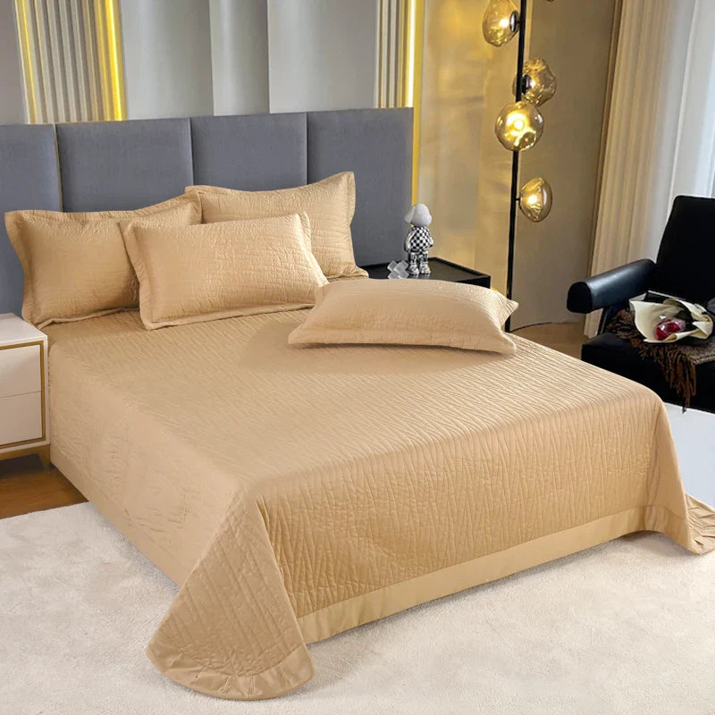 Afralia™ Egyptian Cotton Quilt Set: Luxury European Style Bedding Set