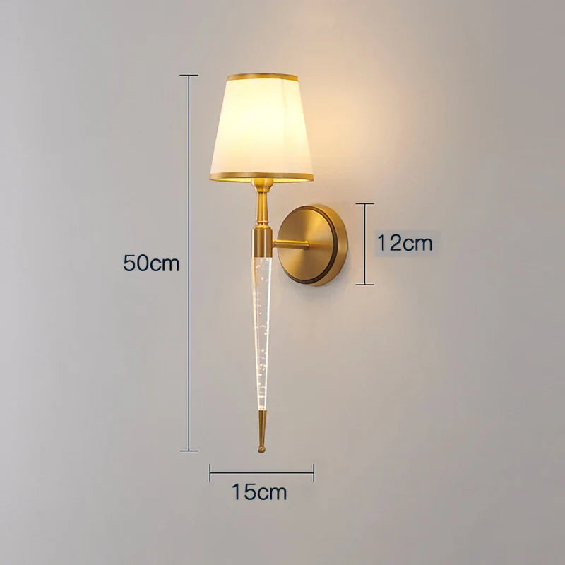 Afralia™ Classic Crystal Wall Lamp: Retro Light, Simple Design, Perfect for Living Room and Bedroom