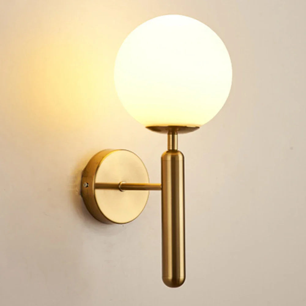 Nordic Gold Metal Wall Sconce Light by Afralia™ - Industrial Elegance for Bedroom, Bathroom & More.