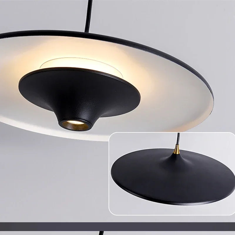 Afralia™ Nordic UFO LED Chandelier: Stylish Dining Table Hanging Lamp for Home Decor & Lighting