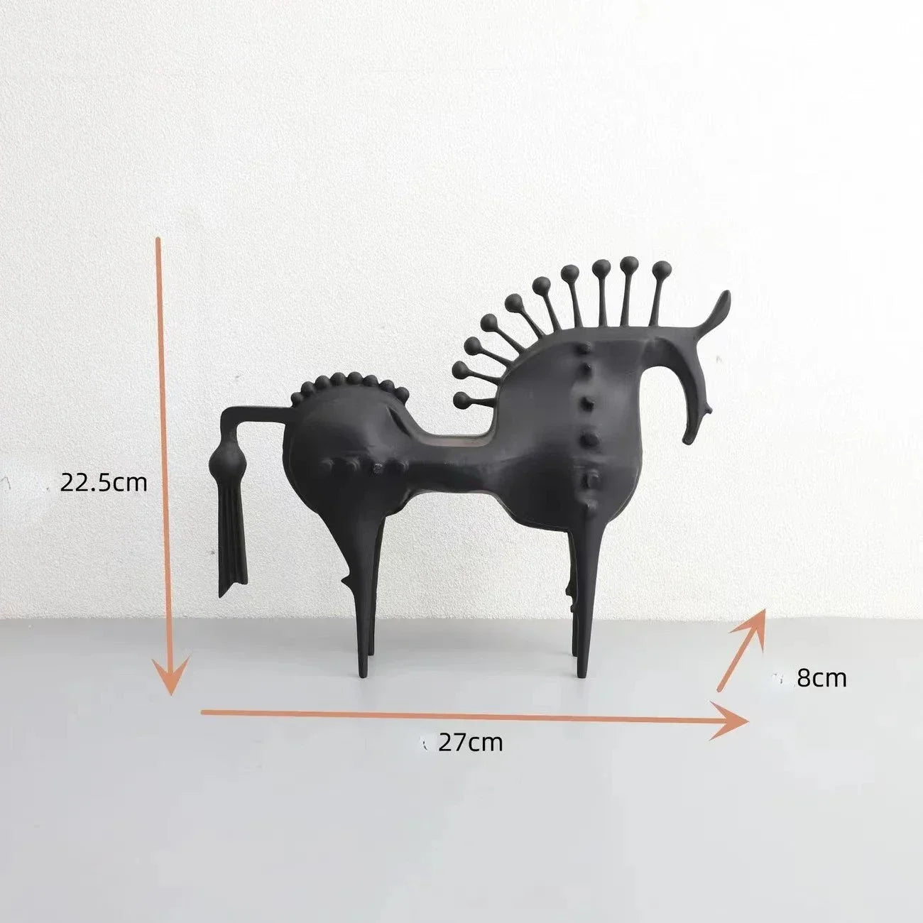 Afralia™ Metal Horse Sculpture Decorative Figurine Abstraction Home Decoration