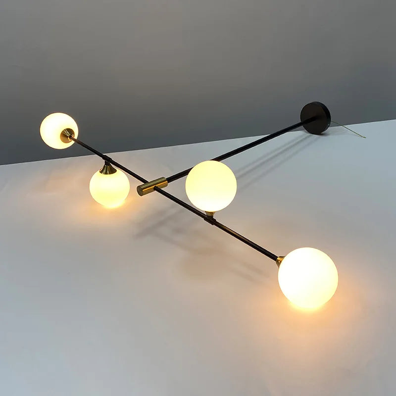 Afralia™ Glass Ball Pendant Chandelier for Modern Home Decor and Lighting