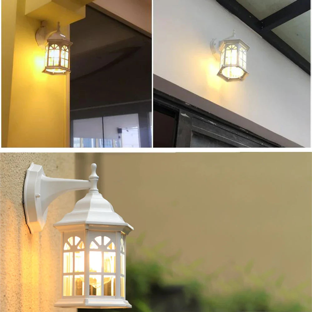 Afralia™ Vintage Outdoor LED Wall Sconce E27 Lamp