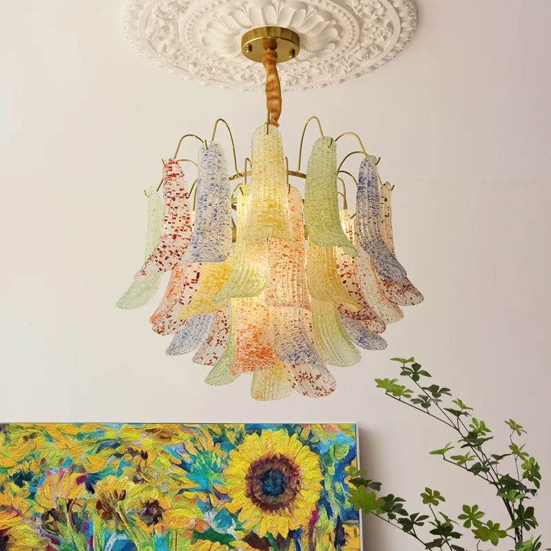 Afralia™ Modern Petal Crystal LED Chandelier for Dining Room Ceiling Lighting