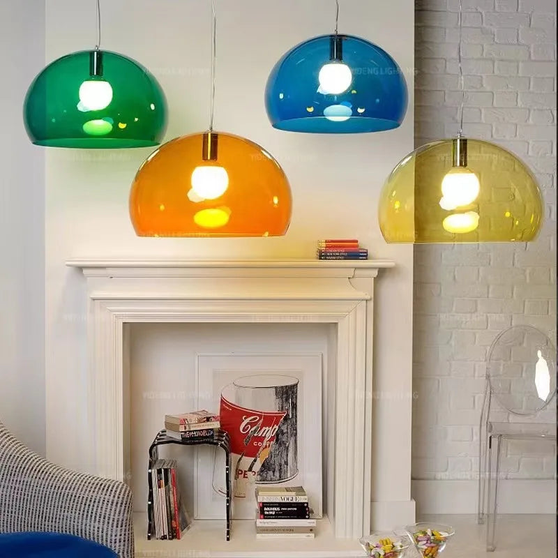 Afralia™ Colorful FL/Y Pendant Lamp: Modern LED Hanging Light for Stylish Spaces