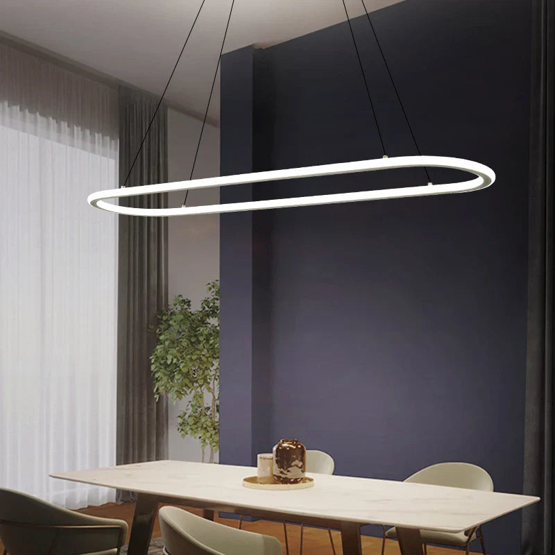 Afralia™ Long Strip Pendant Lights: Minimalist, Height Adjustable Decor for Dining Room, Office.