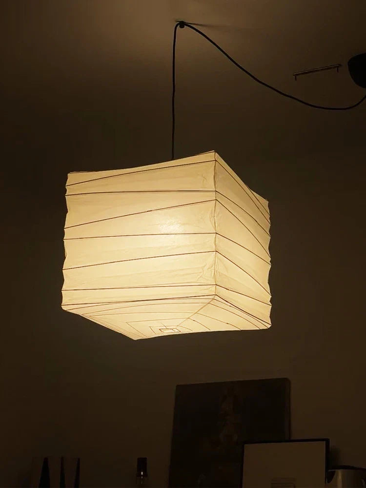 Afralia™ Akari Noguchi Rice Paper Pendant Lights for Bedroom Tea/Living Room