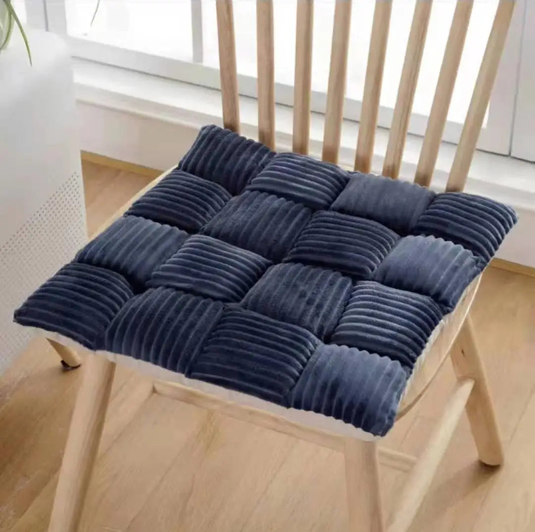 Afralia™ Corduroy Cushion: Plaid Thickened Office Chair, Dining Chair, Sofa Floor Cushion