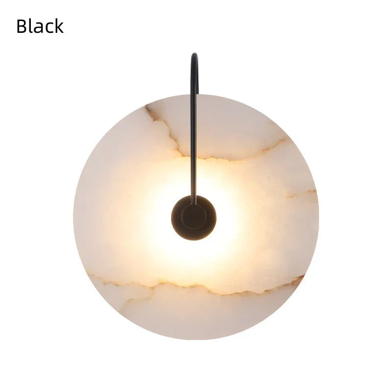 Afralia™ Marble Stone Wall Sconce Light for Bedroom Parlor Aisle Corridor Atmosphere