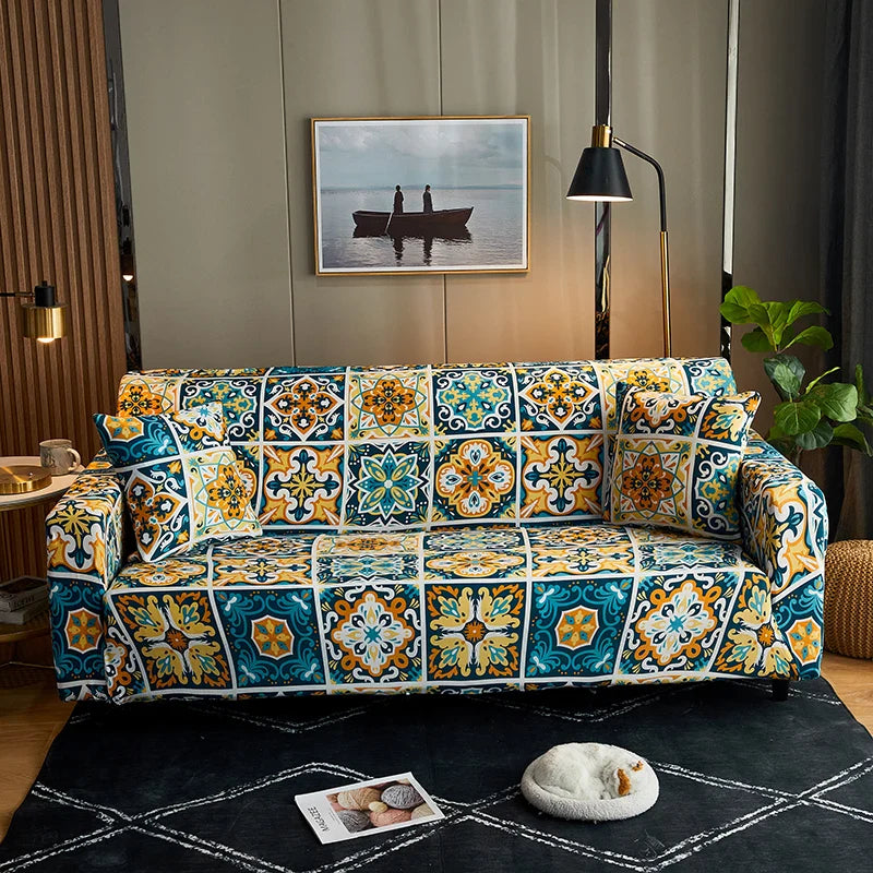 Afralia™ Stretch Sofa Cover Print Slipcover Couch Protector Case for Seater