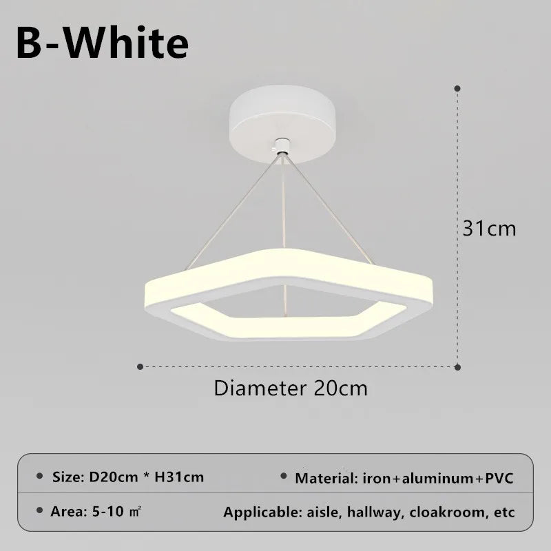 Afralia™ Modern Nordic Small Chandelier: Simple Ring Corridor Light for Decor & Ambiance