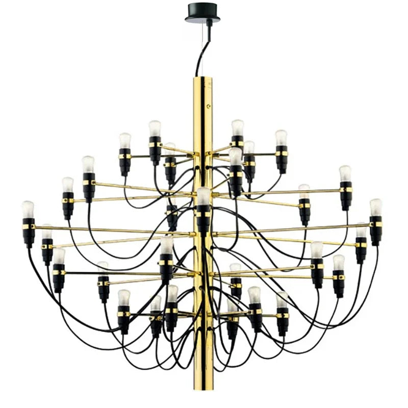 Afralia™ 2097 Gold Silver Chandelier 50 Heads Pendant Lights for Living Room decor