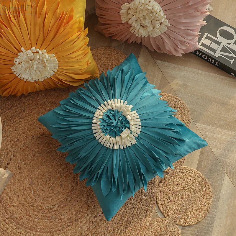 Afralia™ Floral 3D Soft Cushion Covers for Home Decor, Set of 2