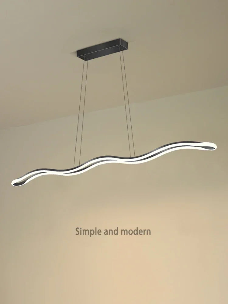 Afralia™ Wave Chandelier: Modern Nordic Style Pendant Light for Home and Office