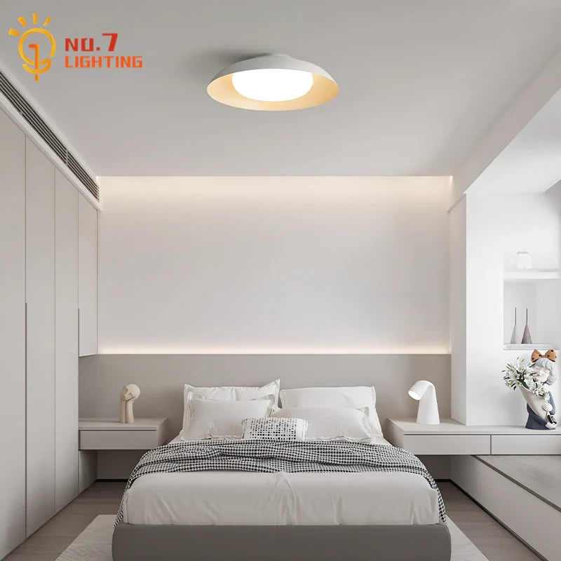 Afralia™ Cream Wind Ceiling Light Indoor LED Minimalist Modern Lamp for Home Decor