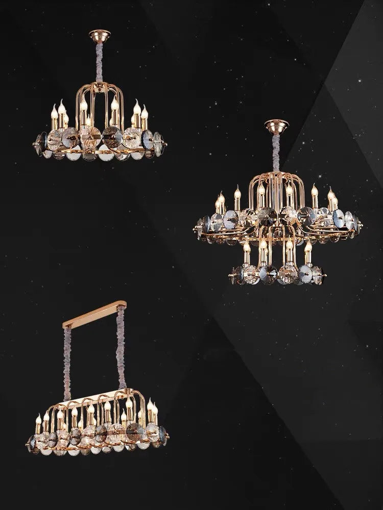 Afralia™ Crystal Living Room Chandelier: Luxury European Designer Lighting Fixtures