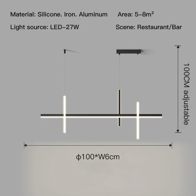 Afralia™ Modern Minimalism LED Chandeliers for Living Dining Room Kitchen Tables Home Decor