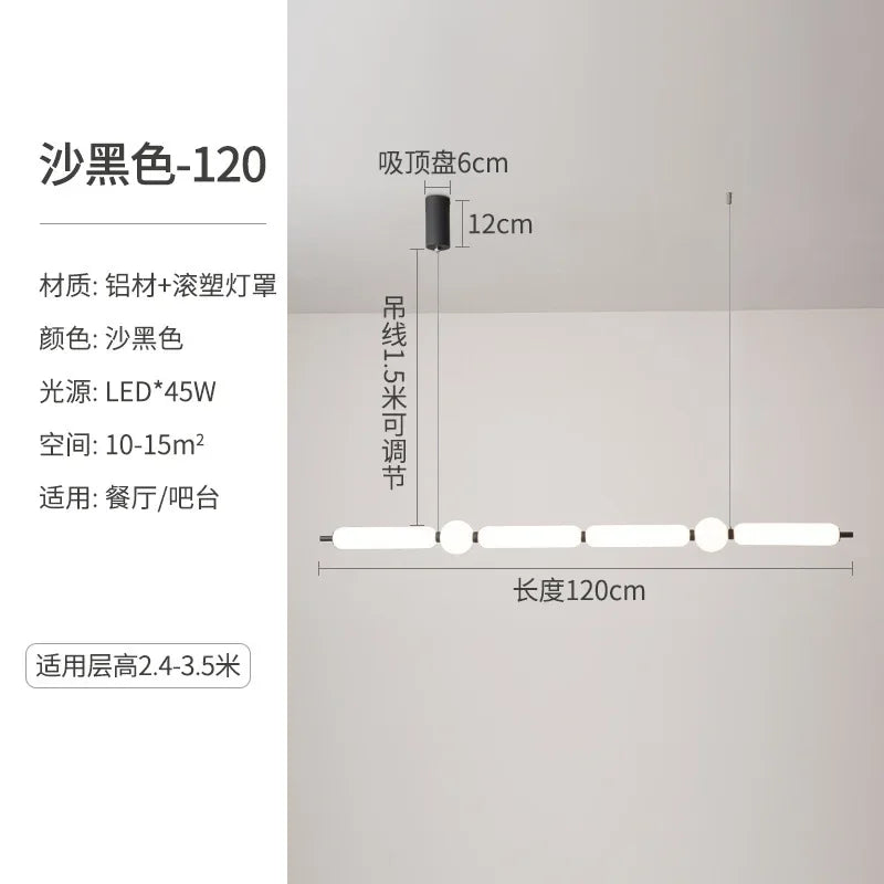 Afralia™ Minimalist Long String Pendant Chandelier