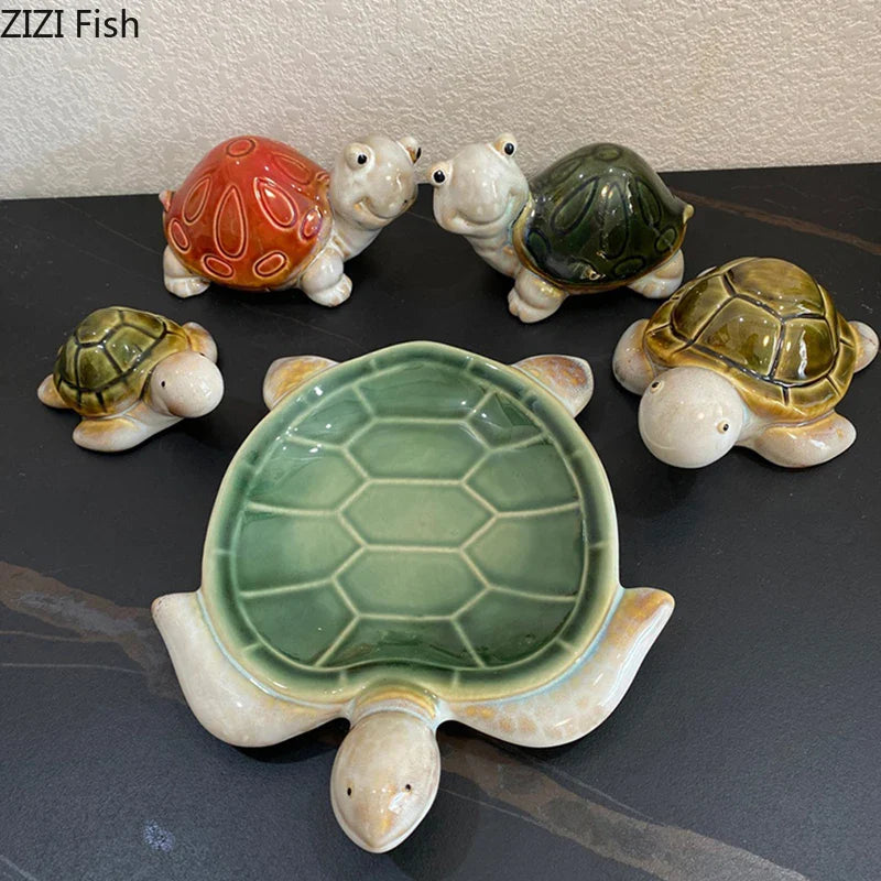 Afralia™ Little Turtle Statue Desk Decoration Creative Ornaments Room Decor
