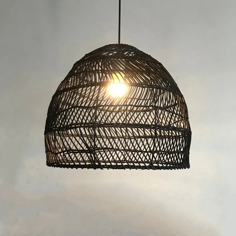 Afralia™ Rattan Pendant Lights: Chinese Style LED Hanging Lamps for Home Deco