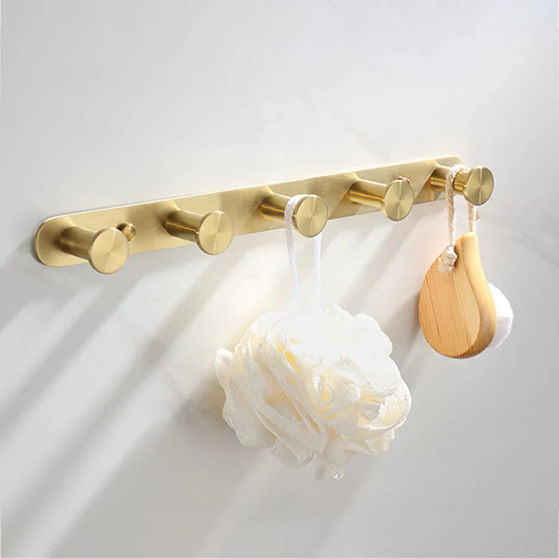 Afralia™ Stainless Steel Wall Mounted Round Clothes Hook with 3-6 Hooks