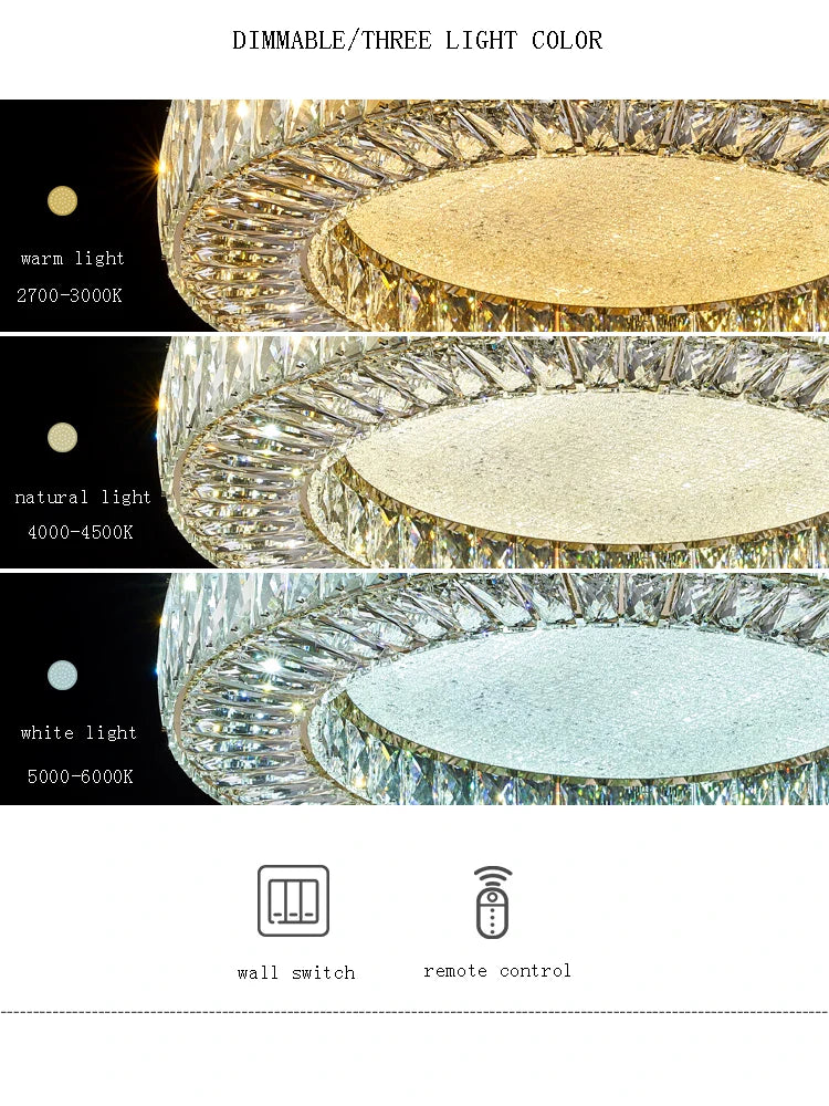 Afralia™ Luxury Crystal Ceiling Light Gold 2025