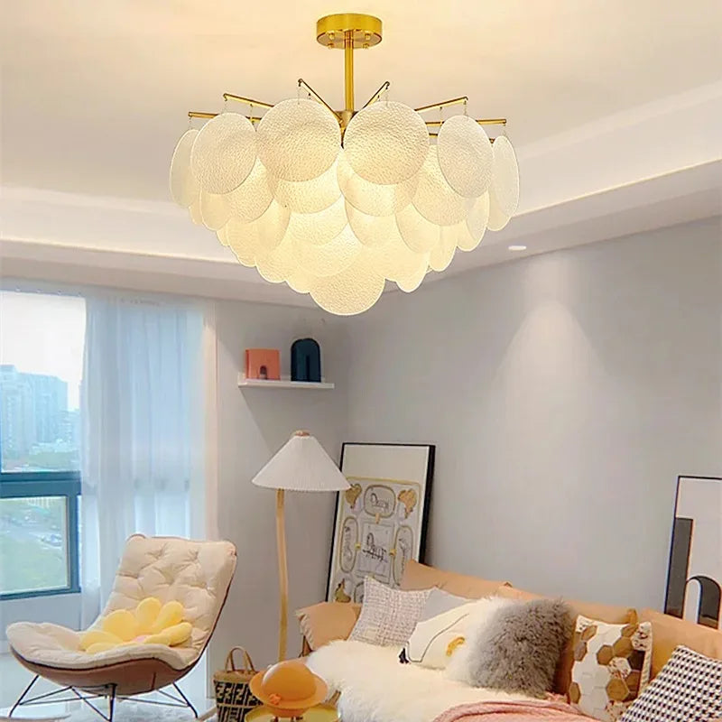 Afralia™ Modern Glass Chandelier for Living Room Dining Bedroom Hall Pendant Lighting