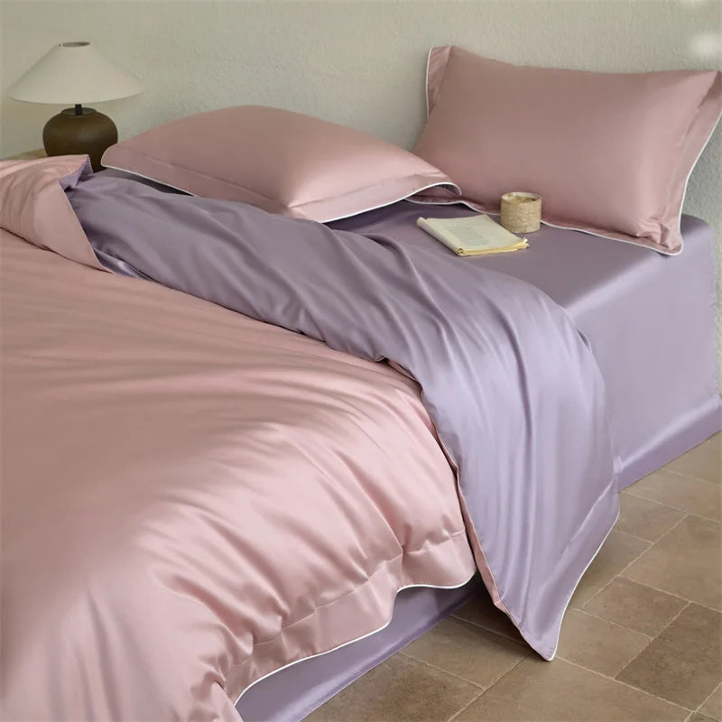 Afralia™ Luxury 600TC Egyptian Cotton Bedding Set: Duvet, Bed Sheet, Pillowcases - Queen King Size