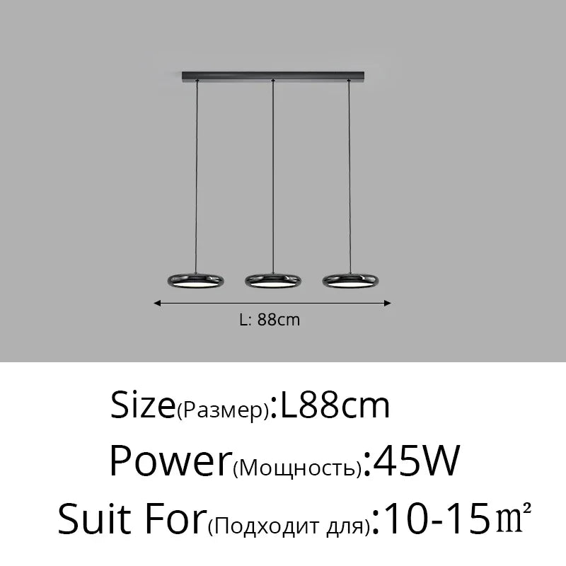 Afralia™ LED Iron Pendant Chandelier for Home Decor and Lighting